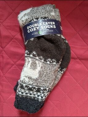 Double Layer Cozy Socks Aloe-Infused Comfort